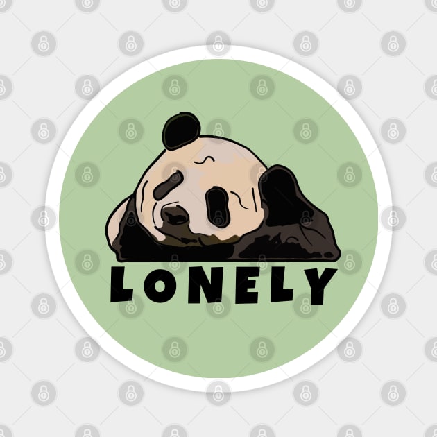 Lonely Sad Panda Magnet by ardp13